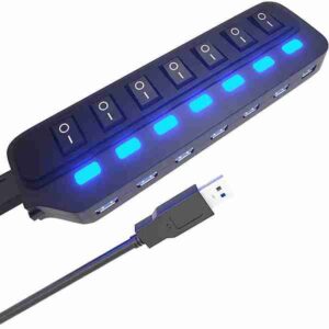 HUB Usb 3.0 7 Ports Avec Interrupteurs -704